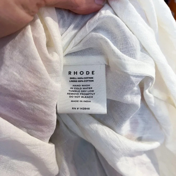 Rhode Colorful Striped One Shoulder Braided Belt Designer Mini Dress M NWOT - Picture 5 of 7